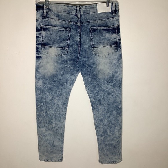 SouthPole Mens Skinny Acid Wash Distressed Jeans Size‎ 34 x 32 - Picture 3 of 7